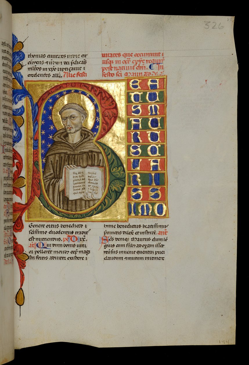 St. Maurus mit offenem Buch von Italian School