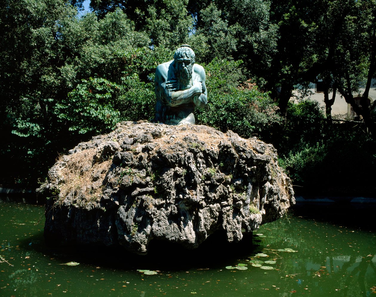 Statue des Apennin, Garten der Villa di Castello von Italian School