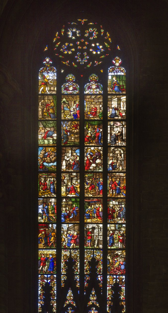 Geschichten der Heiligen Katharina von Alexandria (Buntglas) von Italian School