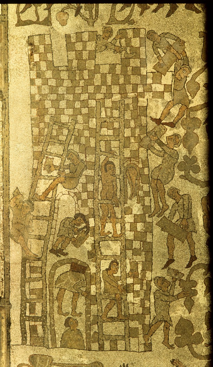 Der Bau des Turms von Babel, 1166 (Mosaik) von Italian School