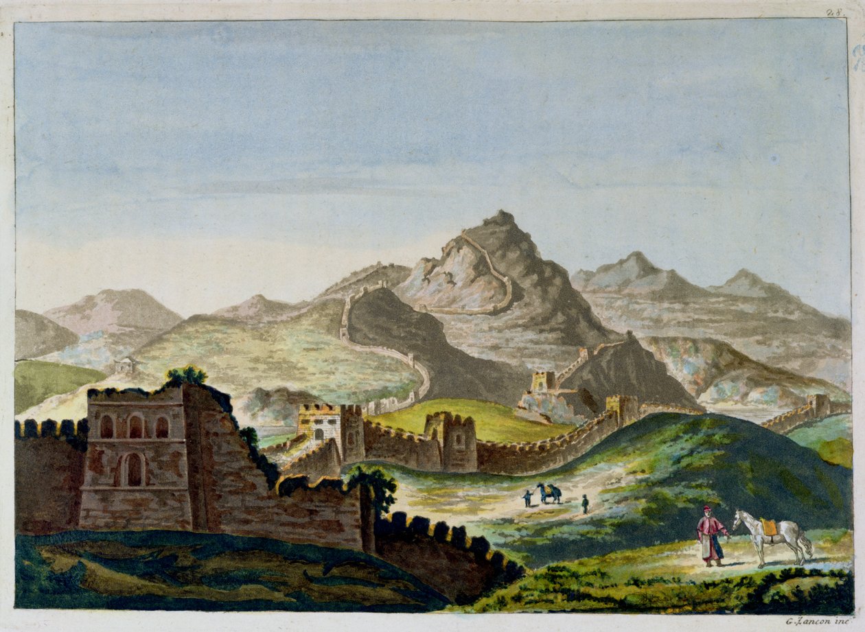 Die Große Mauer von China, aus Le Costume Ancien et Moderne von Jules Ferrario, graviert von Gaetano Zancon (1771-1816), ca. 1820 von Italian School