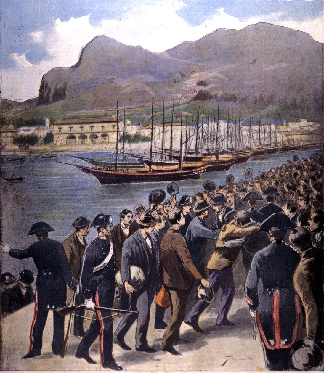 Die Mafia kehrte nach Palermo unter dem Schutz der Carabinieri nach der Amnestie von 1895 zurück von Italian School