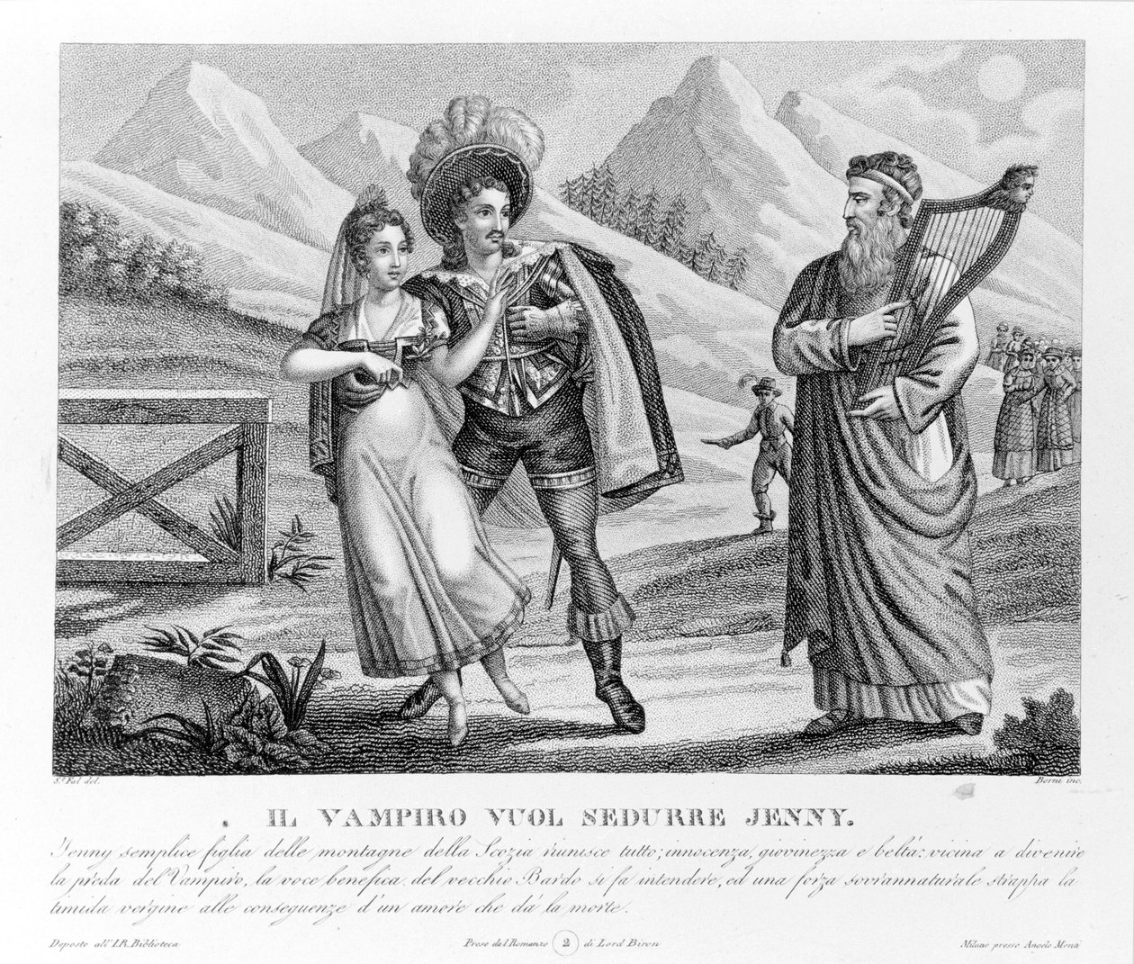 Der Vampir verführt Jenny, Illustration aus 