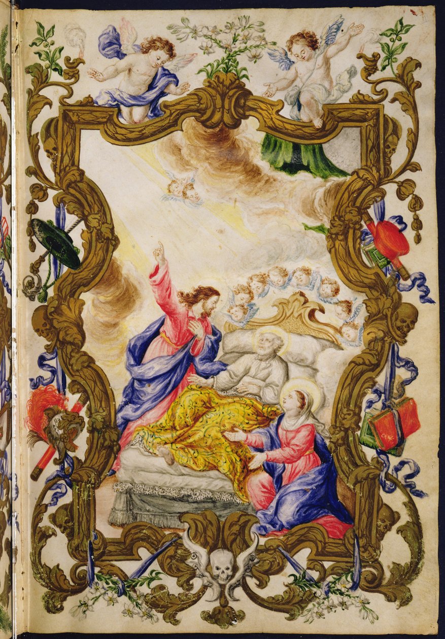 Der gute Tod des Christen, aus einer Mariegola der Laiengilde der Buona Morte, ca. 1712-14 von Italian School