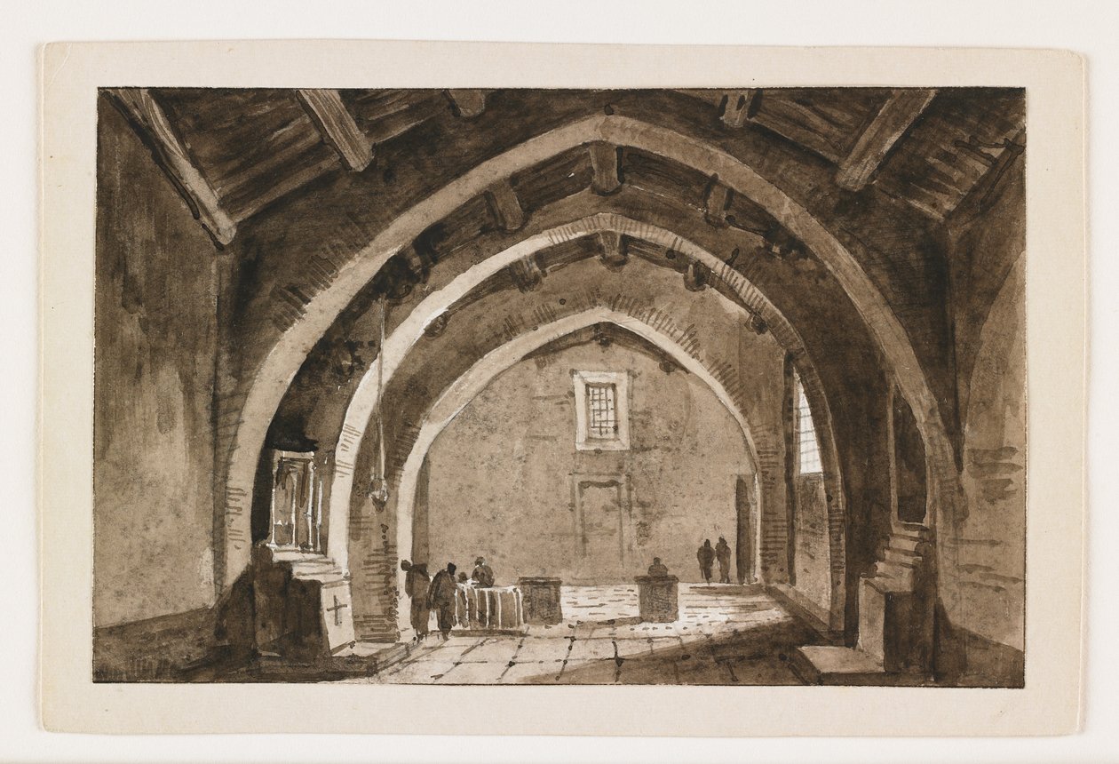 Ansicht eines Kircheninneren, frühes 19. Jahrhundert von Italian School