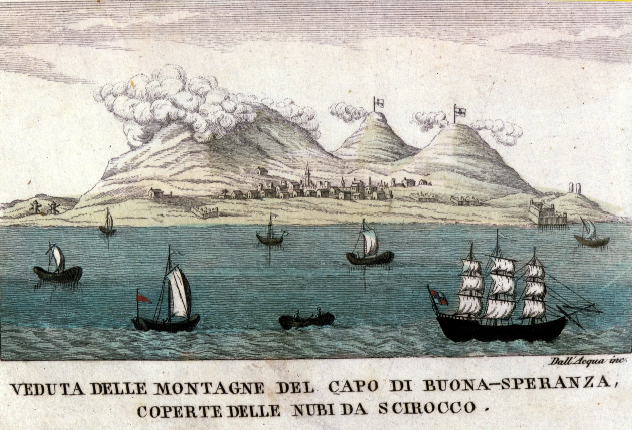 Ansichten der Berge des Kaps der Guten Hoffnung von Italian School