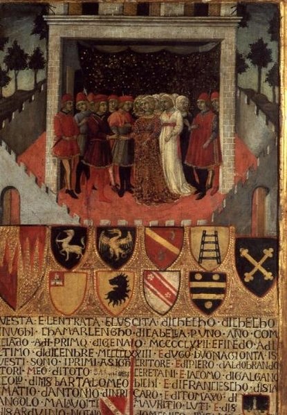 Hochzeitsfest, Sienesisch, ca. 1400 von Italian School