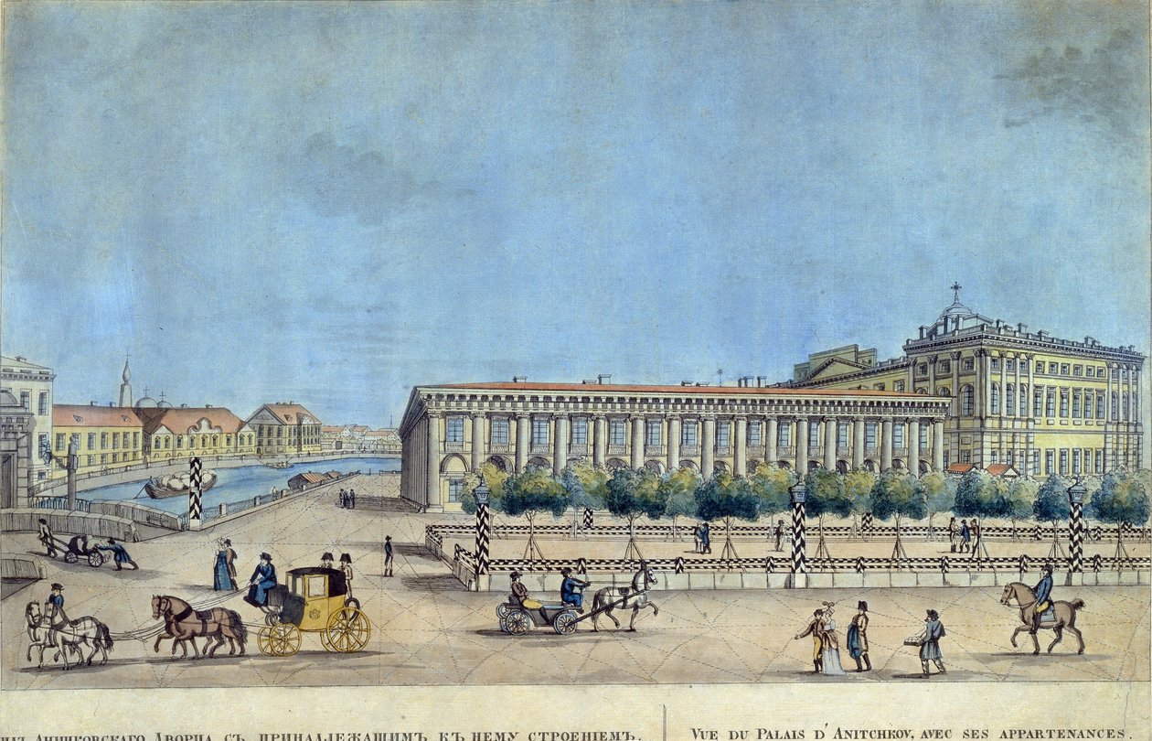Der Anitschkow-Palast in Sankt Petersburg von Ivan Alekseevich Ivanov