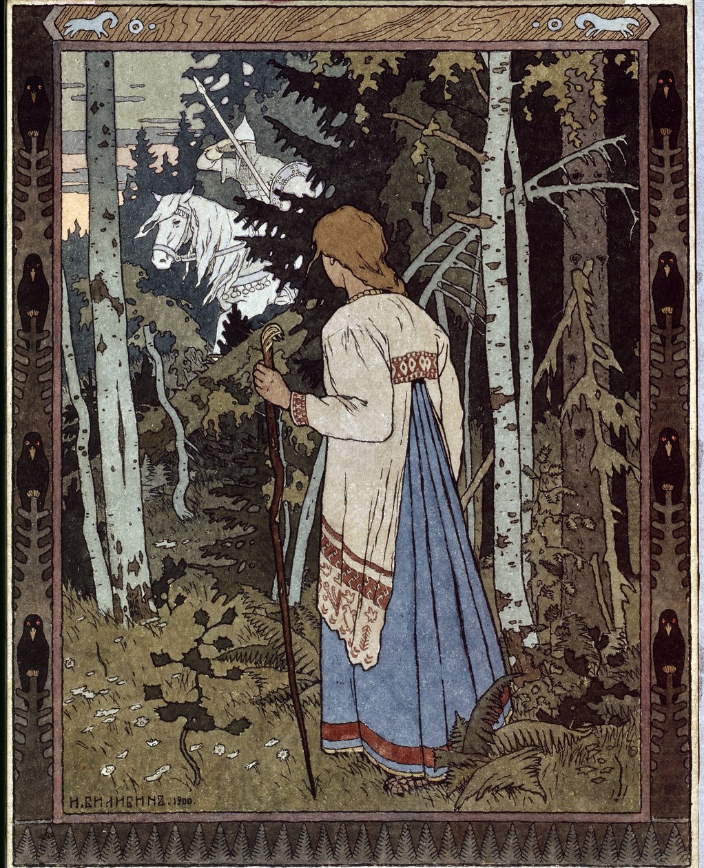 Vasilisa die Wunderschöne und der weiße Reiter von Ivan Yakovlevich Bilibin