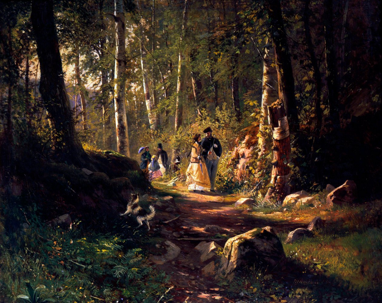 Ein Spaziergang im Wald, 1869 von Ivan Ivanovich Shishkin