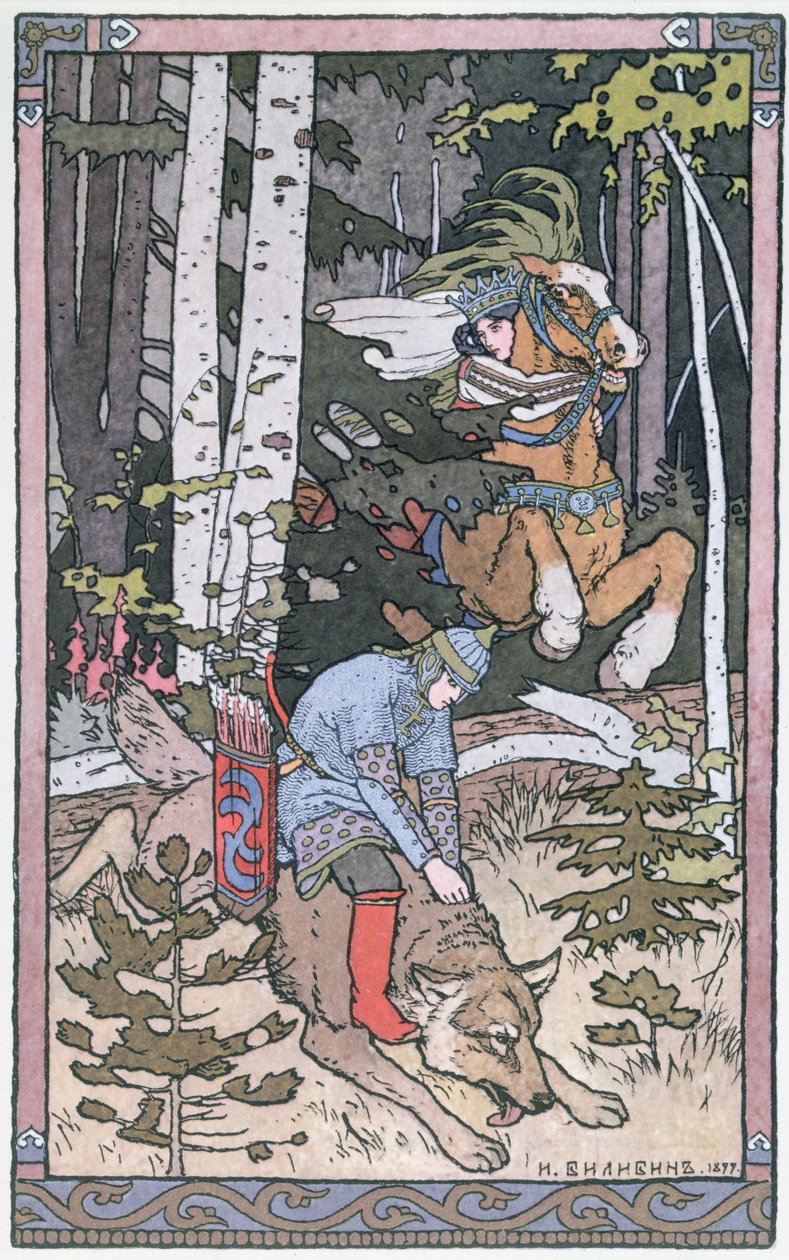 Szene aus einem russischen Märchen, 1899 von Ivan Yakovlevich Bilibin