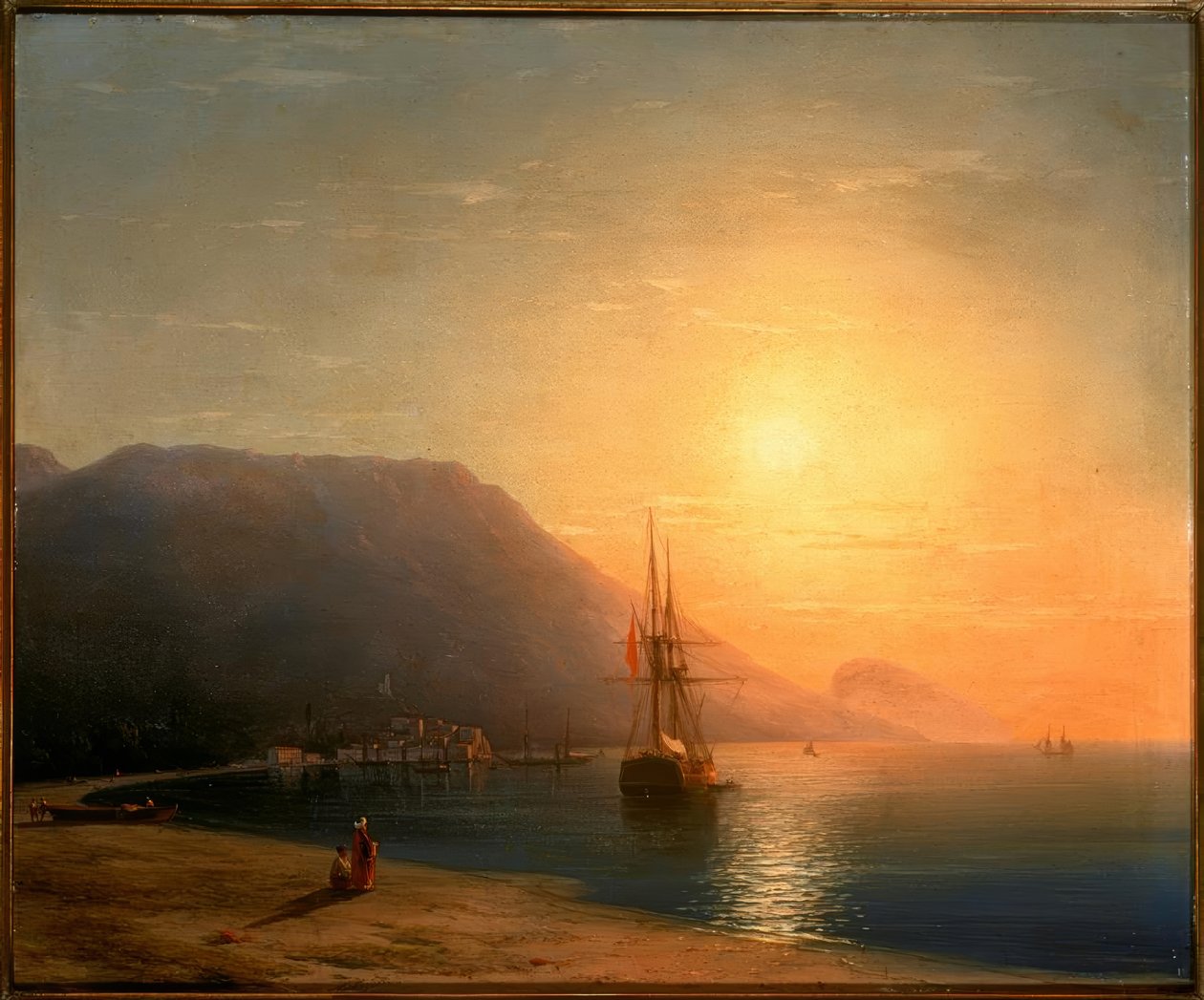 Sonnenuntergang vor Ajudag an der Krimküste von Ivan Konstantinovich Aivazovsky