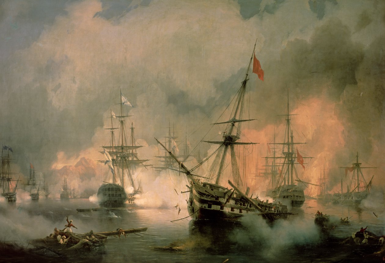Die Schlacht von Navarino, 20. Oktober 1827 von Ivan Konstantinovich Aivazovsky