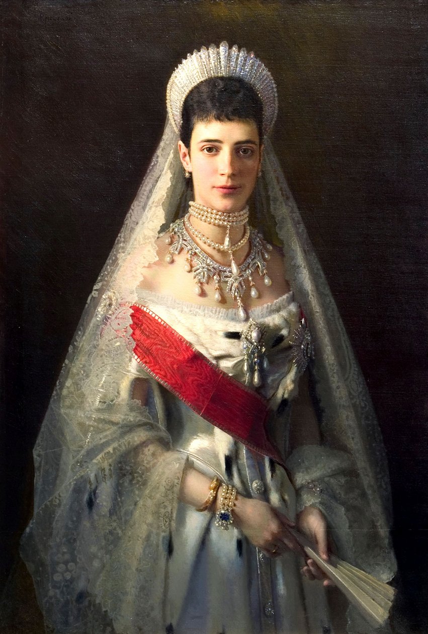 Porträt von Kaiserin Maria Feodorovna, Prinzessin Dagmar von Dänemark, 1847-1928 von Ivan Kramskoy