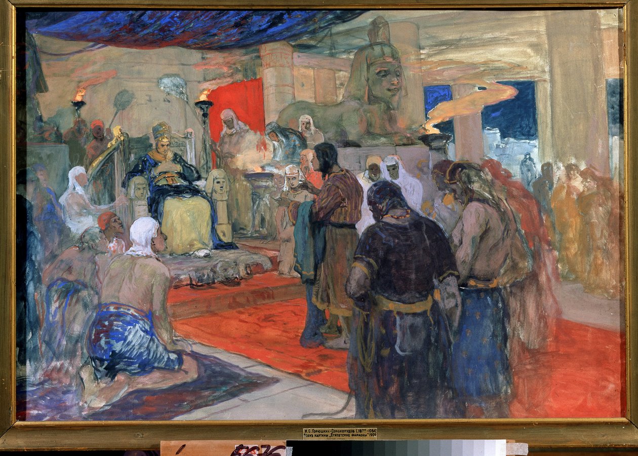 Ägyptische Antike: Ein Pharao vor seinem Hof von Ivan Silych Goriuschkin Sorokopudov