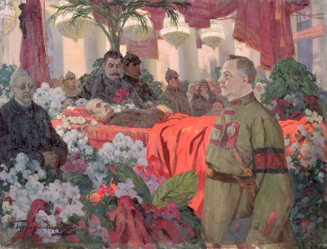 Lenins (1870-1924) Trauerfeier von Ivan Silych Goriuschkin Sorokopudov