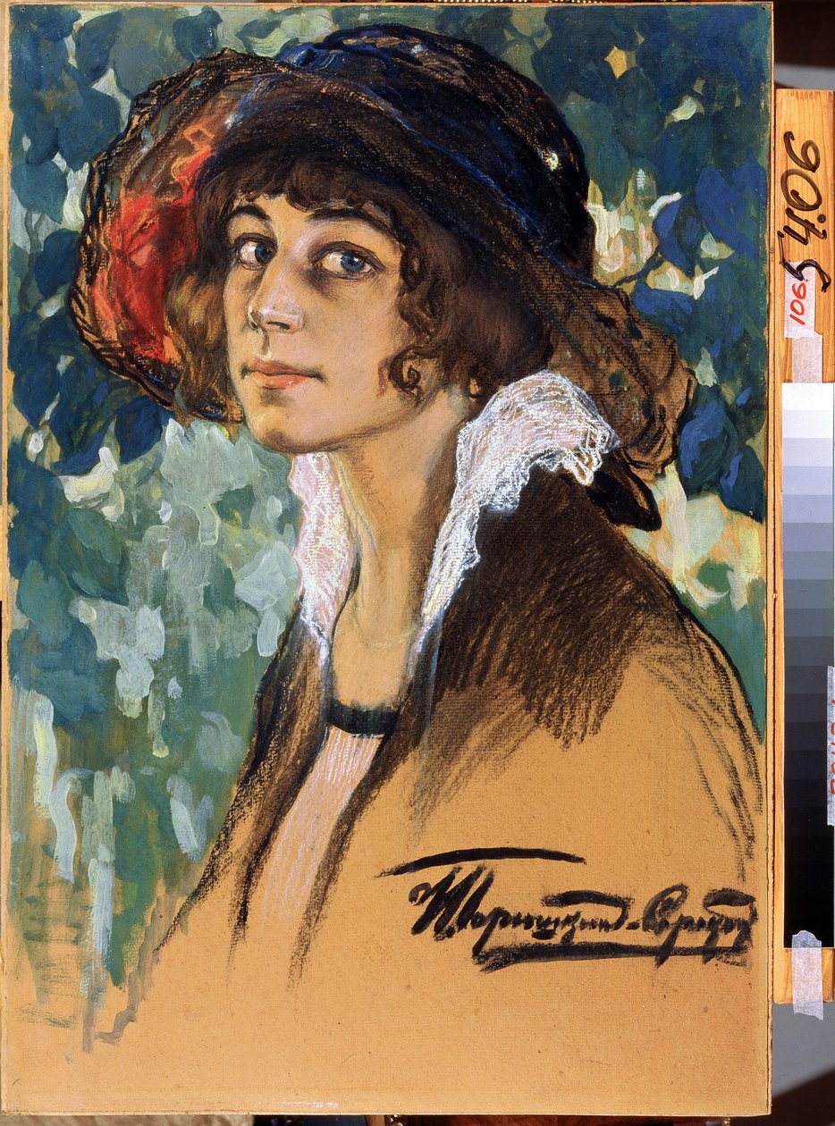 Porträt der Komikerin Antonina Sobolshchikova-Samarina (1896-1971) von Ivan Silych Goriuschkin Sorokopudov