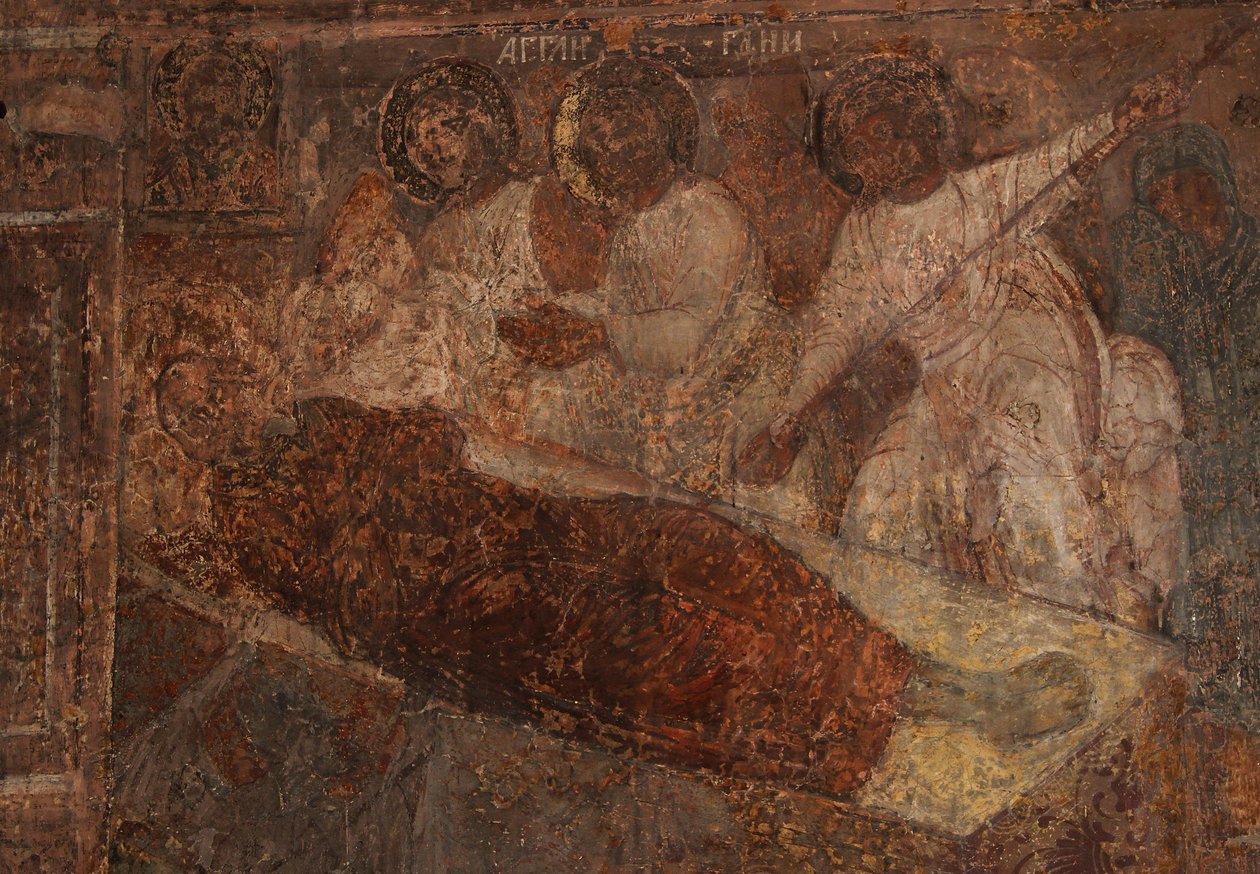 Fresko in der Kathedrale Unserer Lieben Frau vom Zeichen, Nowgorod von Ivan Yakovlevich Bakhmatov