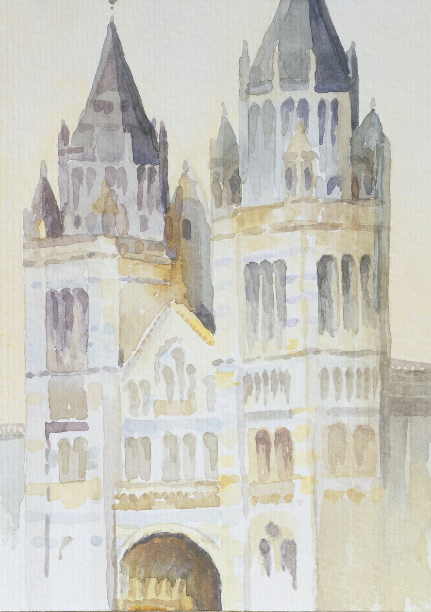 Haupteingang des Naturhistorischen Museums, London, Tag, 1994 von Izabella Godlewska de Aranda