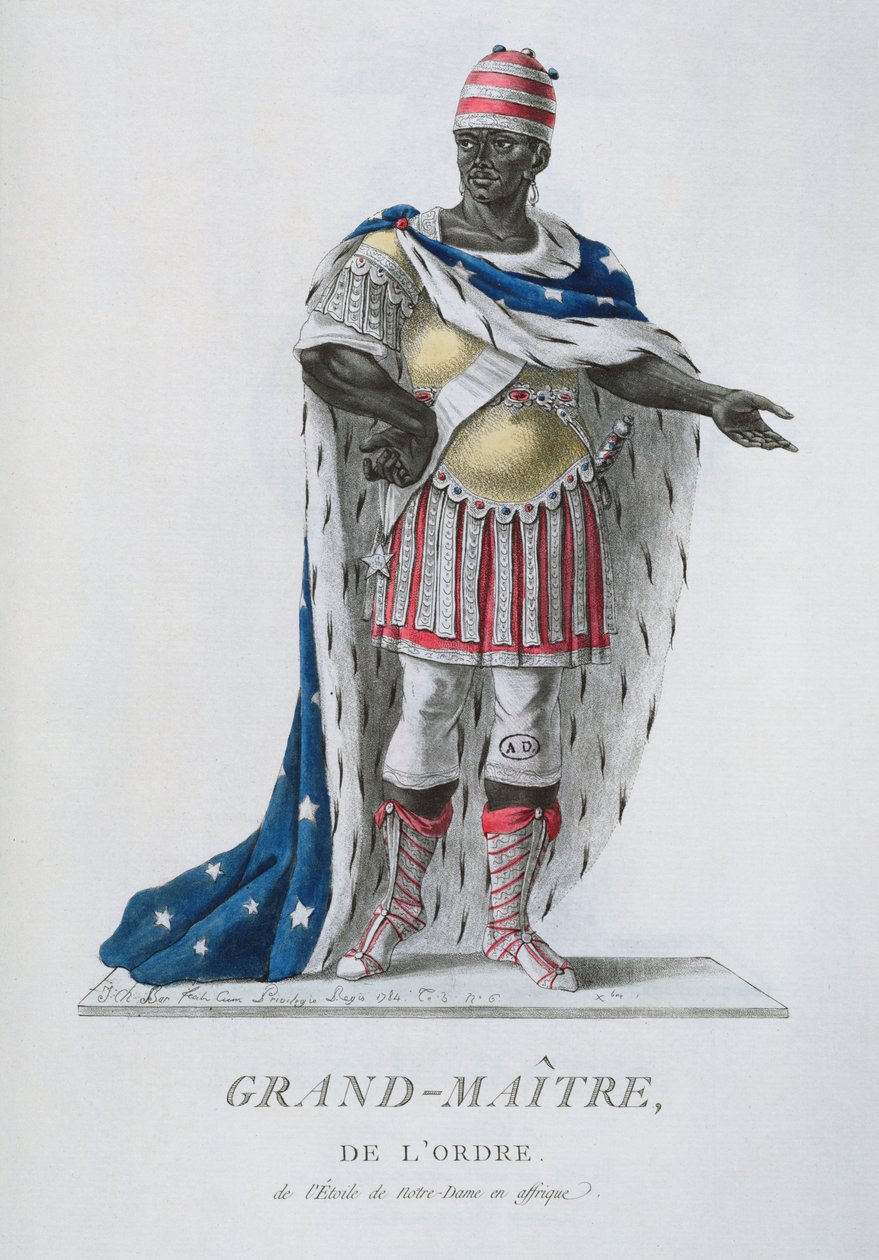 Großmeister des Ordens des Sterns von Notre-Dame, in afrikanischer Zeremonialkleidung, aus 