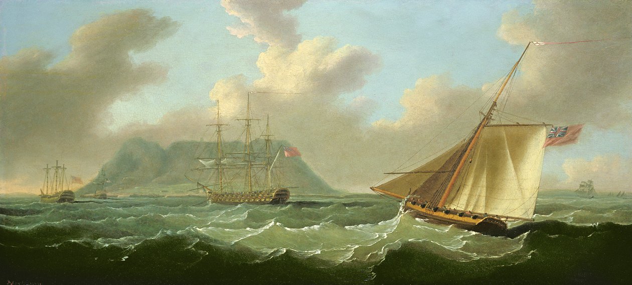Schiffe vor Kapstadt von J. Francis Sartorius