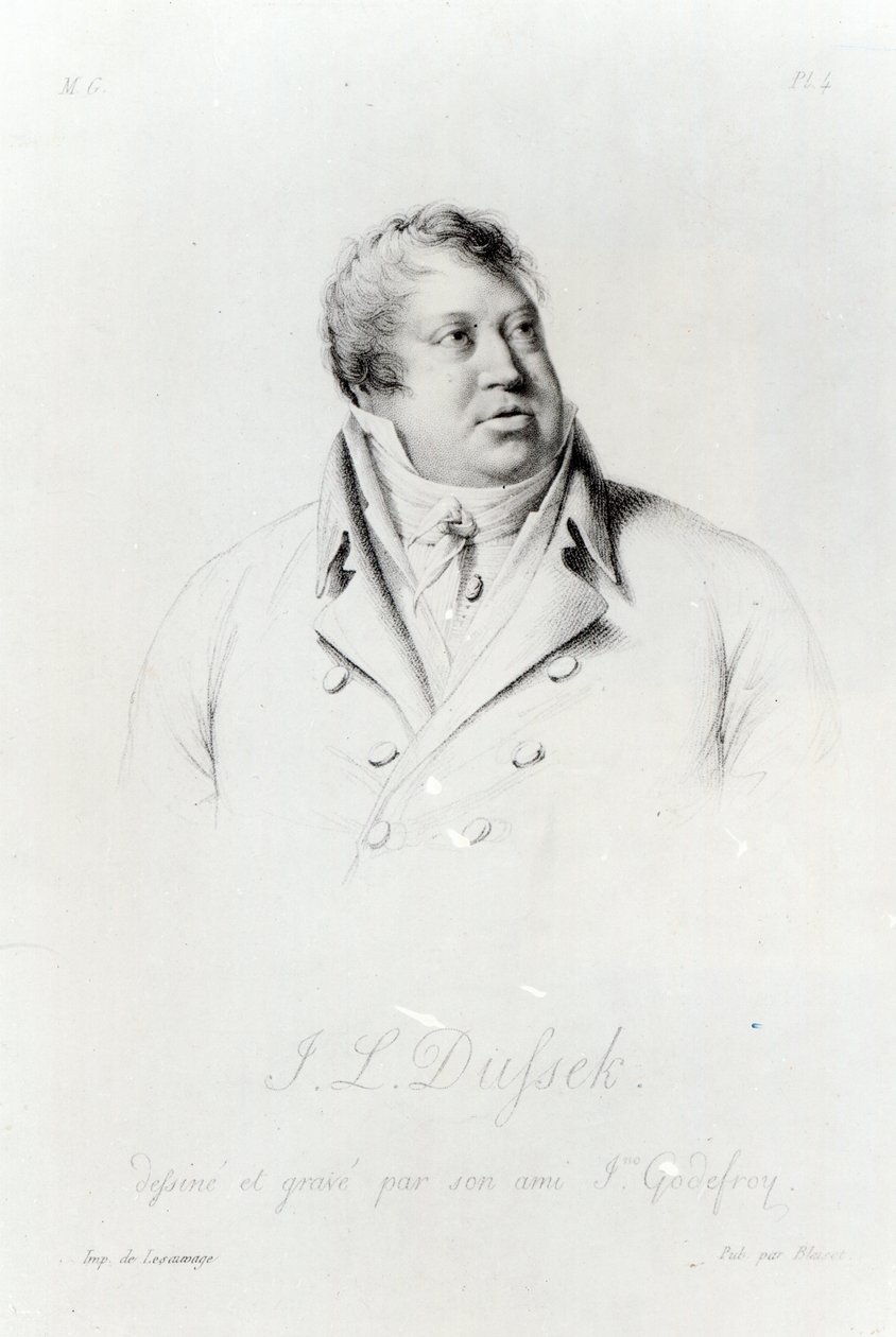 Jan Ladislav Dussek (1760-1812) von J. Godefroy