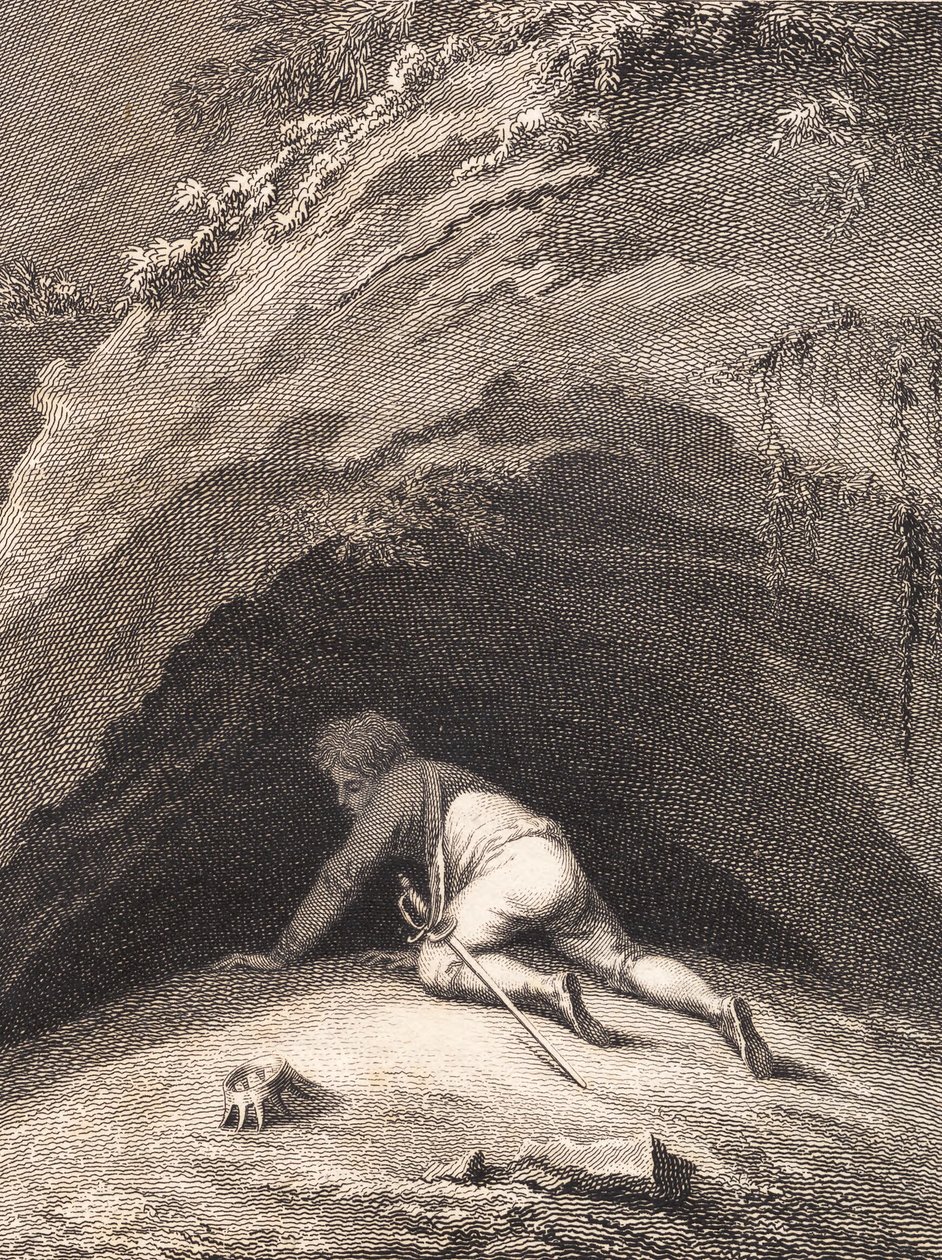 Der geschlagene Niels Klim kriecht in die Höhle von J.F. Clemens