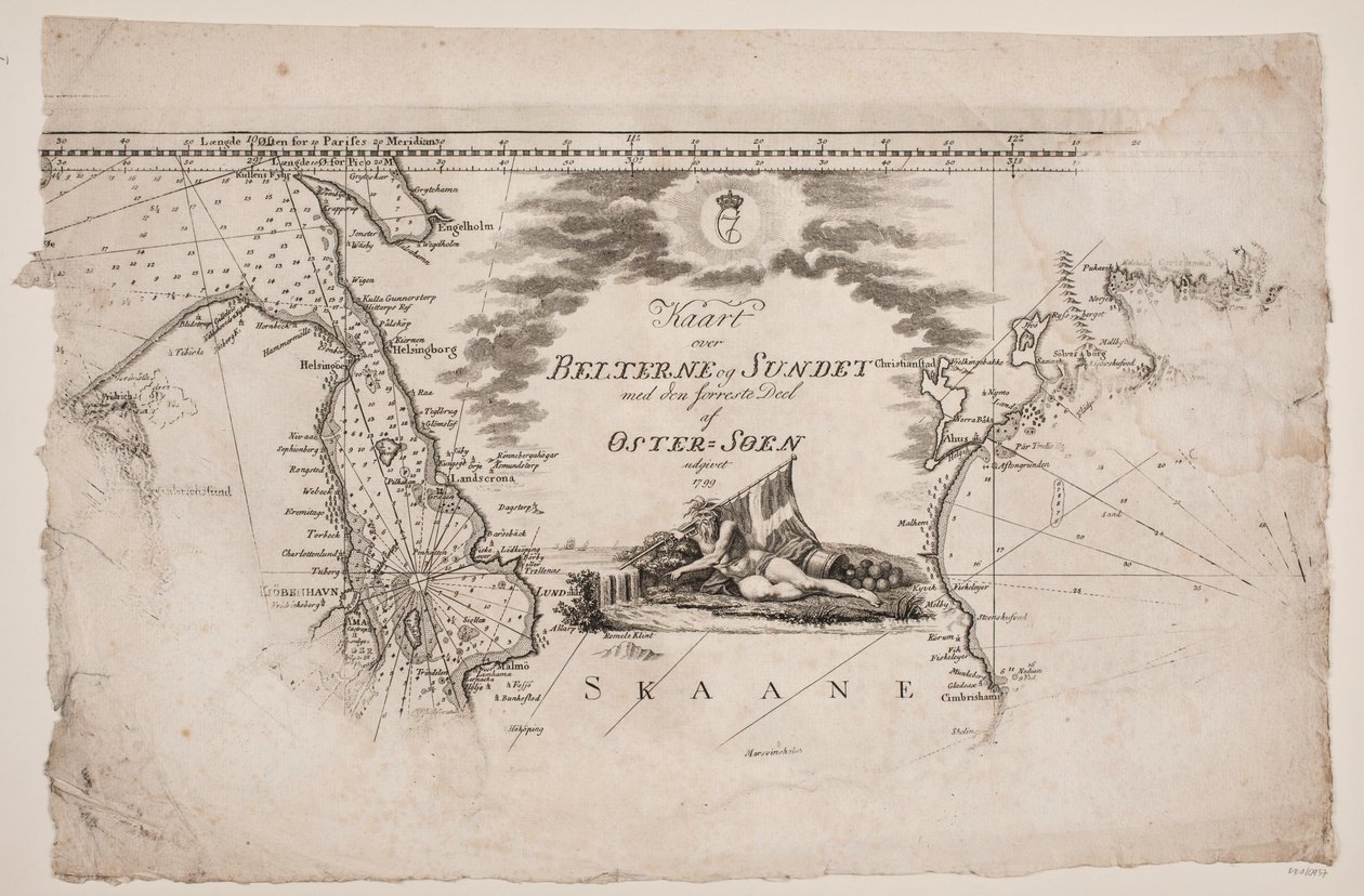 Karte über die Beltsee und den Sund von J.F. Clemens