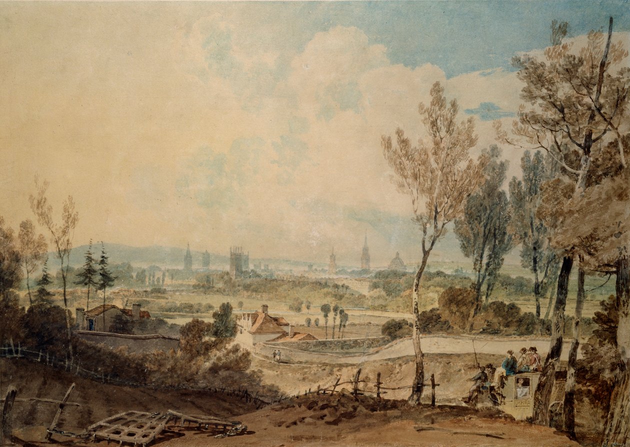 Blick auf Oxford von der Südseite des Headington Hill, 1803-1804 von Joseph Mallord William Turner