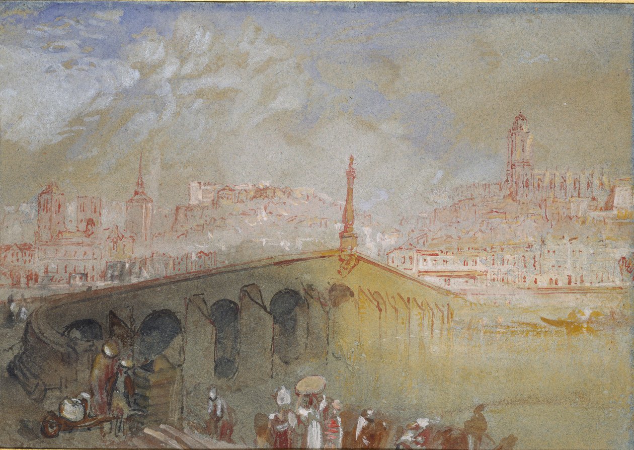 Die Brücke von Blois: Nebel lichtet sich, 1826-1830 von Joseph Mallord William Turner