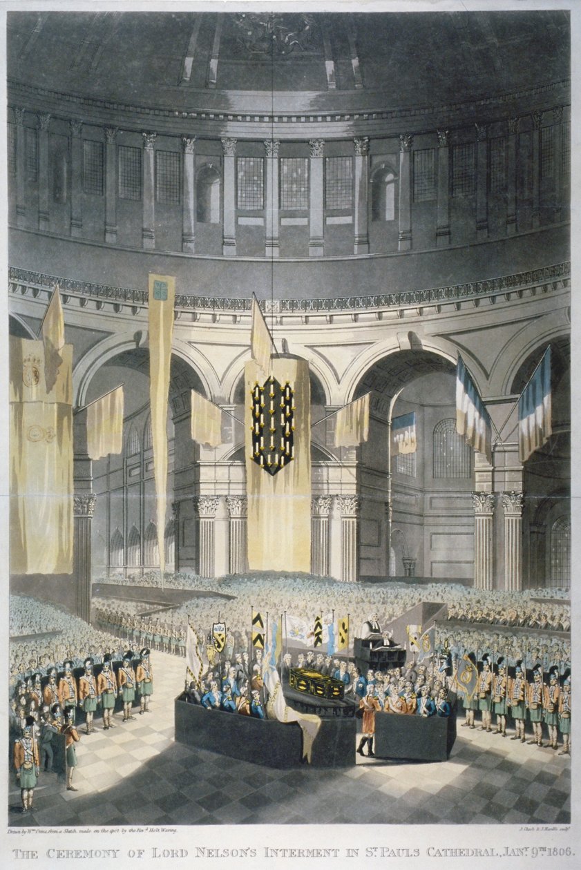 Die Zeremonie von Lord Nelsons Beerdigung in der St. Paul