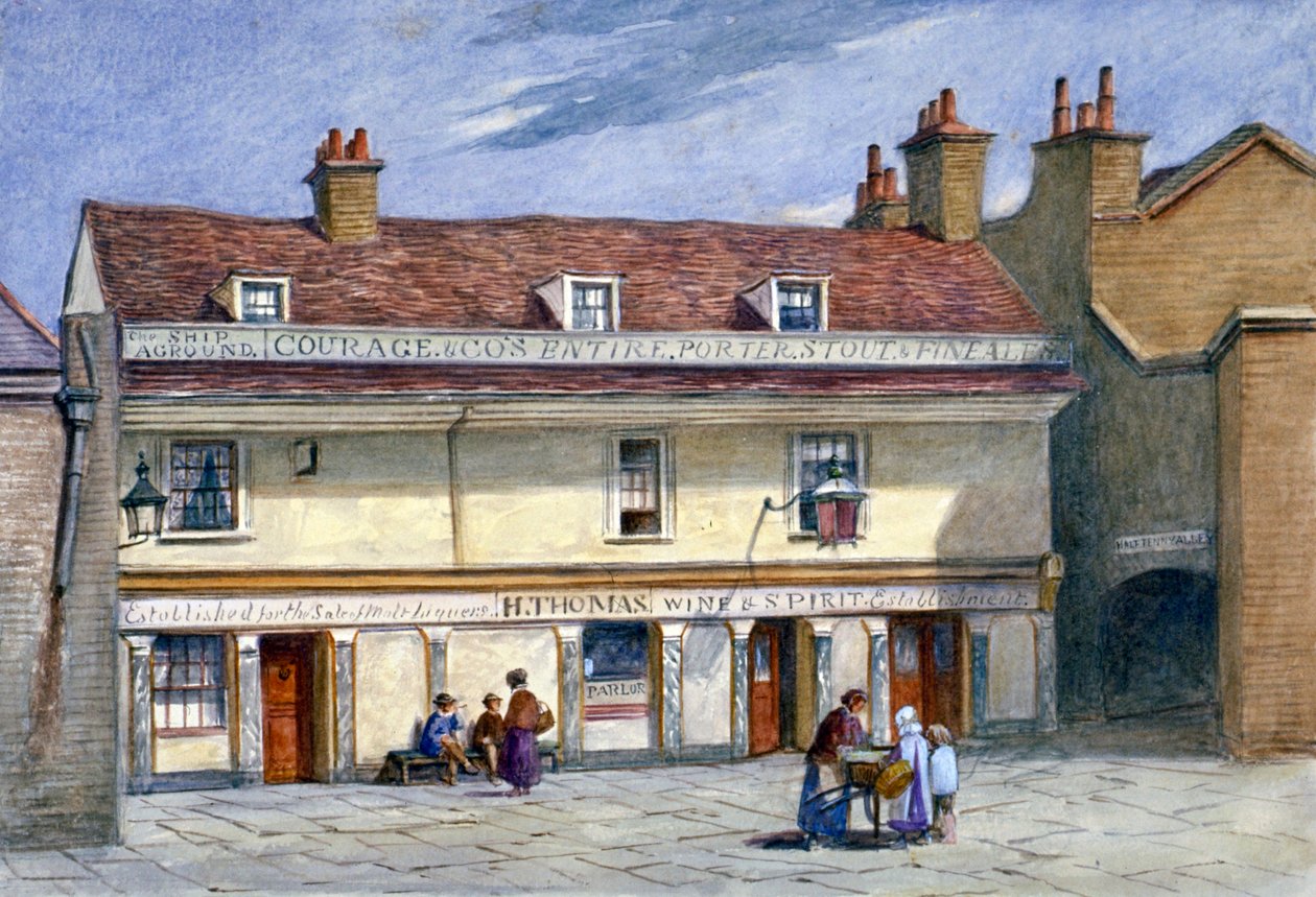 Das auf Grund gelaufene Schiff, Wolseley Street, Bermondsey, London, ca. 1875 von JT Wilson