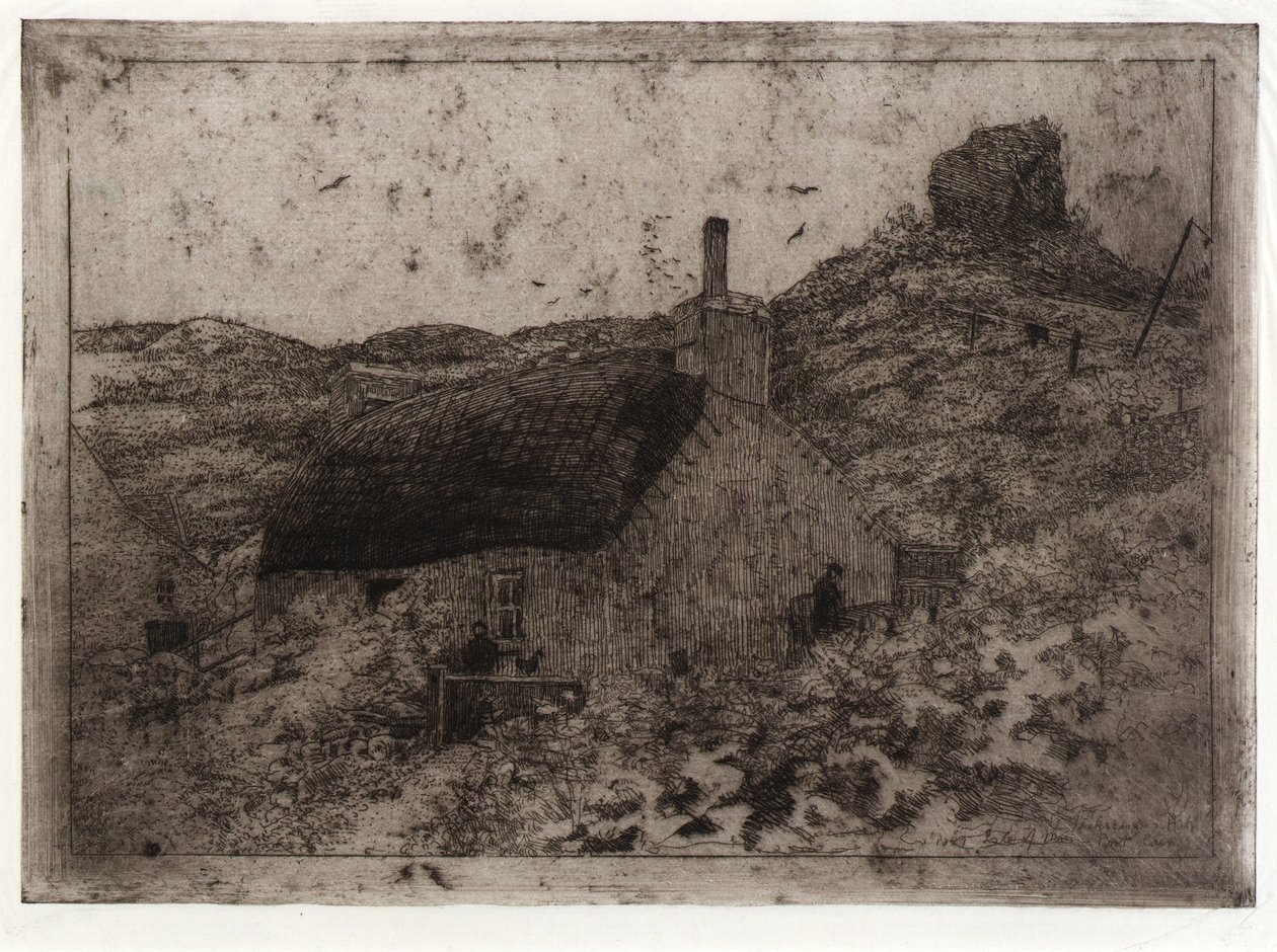 Fischerhütte auf dem Hügel - Isle of Man von J. Alden Weir