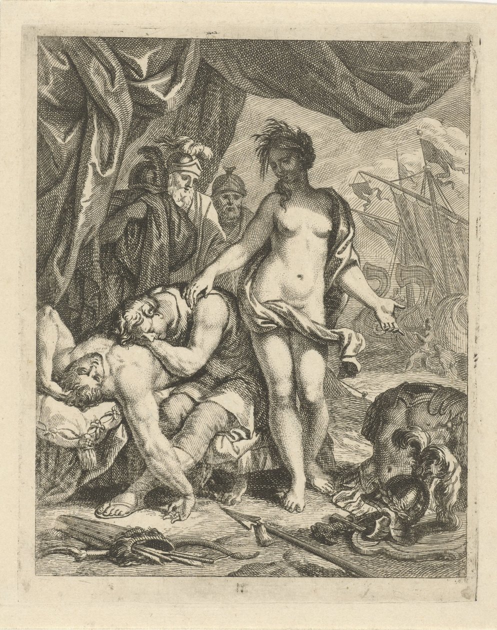 Achilles trauert um den Tod von Patroklos (Szenen aus dem Leben des Achilles / Vitam et mortem achilli) von J. Alexander Janssens