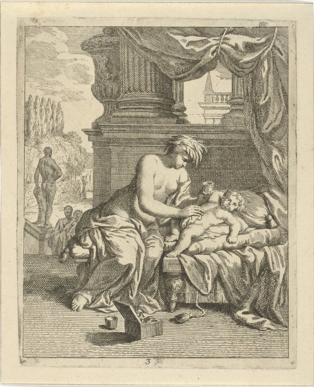 Thetis salbt Achilles mit Ambrosia von J. Alexander Janssens