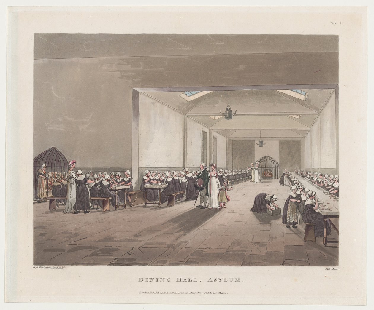 Speisesaal, Asyl, 1. Februar 1808 von J. Bluck