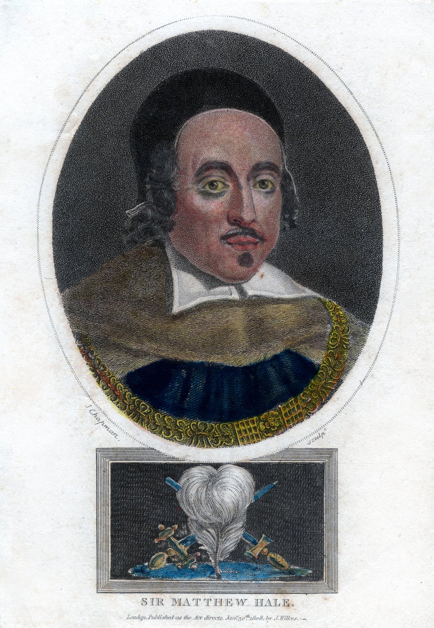 Sir Matthew Hale, Lord Chief Justice von England von J. Chapman