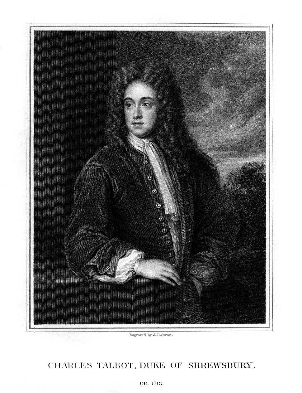 Charles Talbot, 1. Herzog von Shrewsbury, britischer Politiker, 1831 von J. Cochran