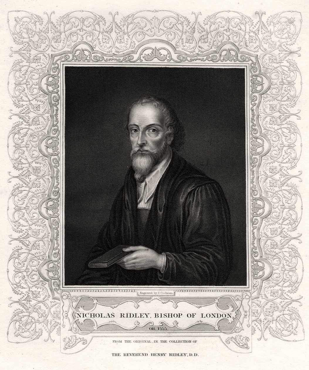 Nicholas Ridley, Bischof von London, 19. Jahrhundert von J. Cochran