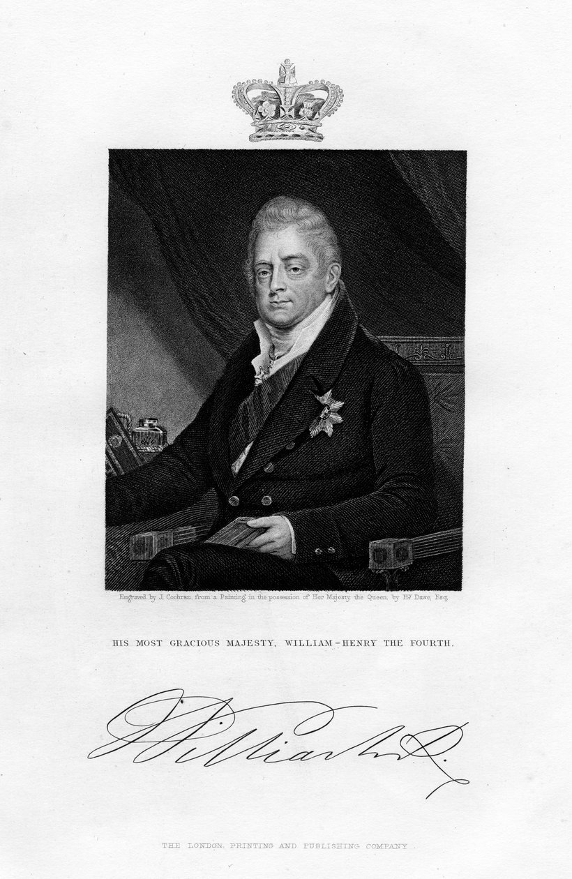 Wilhelm IV., König des Vereinigten Königreichs, 19. Jahrhundert von J. Cochran