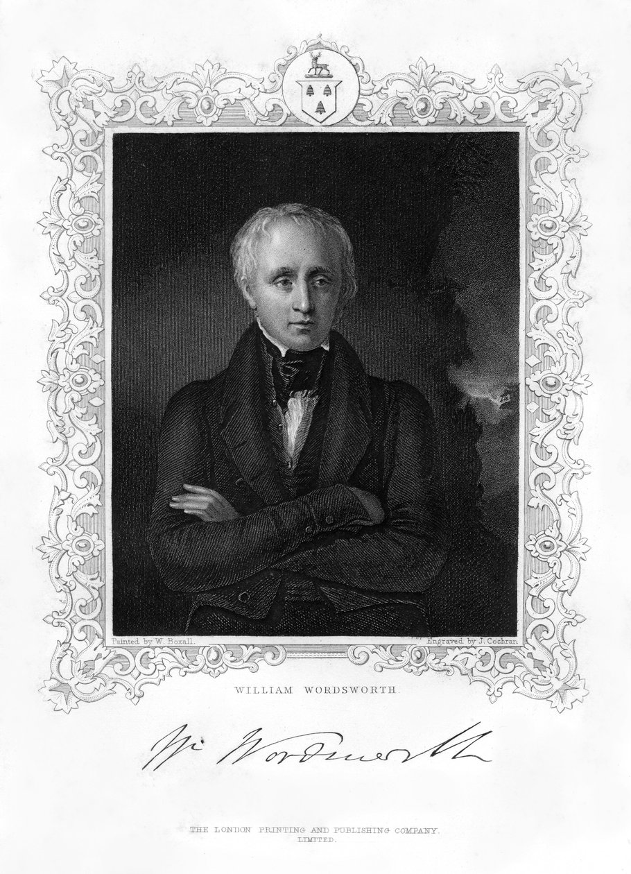 William Wordsworth, englischer romantischer Dichter, 19. Jahrhundert von J. Cochran