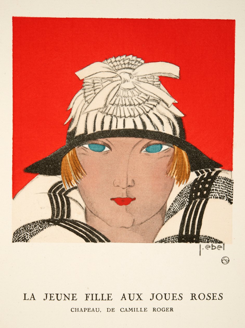 La Jeune Fille aux Joues Roses, aus einer Sammlung von Modeplatten von J. Ebel
