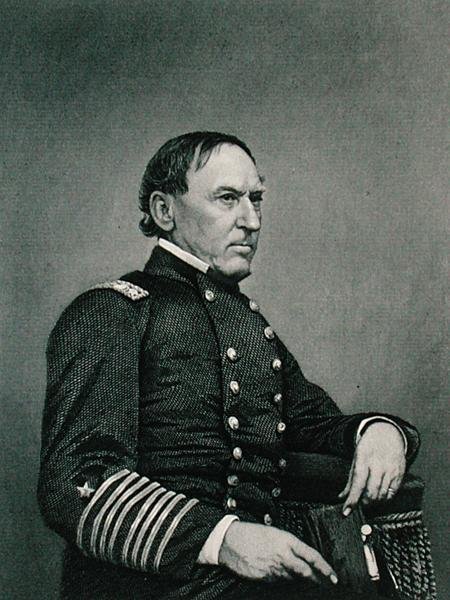 David Glasgow Farragut (1801-70), graviert nach einem Foto von William G. Jackman (fl. ca. 1840-60) von J. Gurney and Son