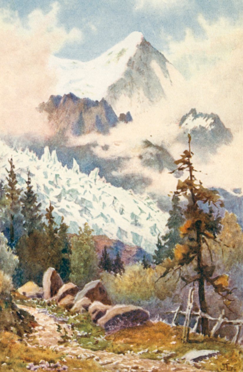 Die Gletscher des Bossons, Chamonix, JHL von J. Hardwicke Lewis