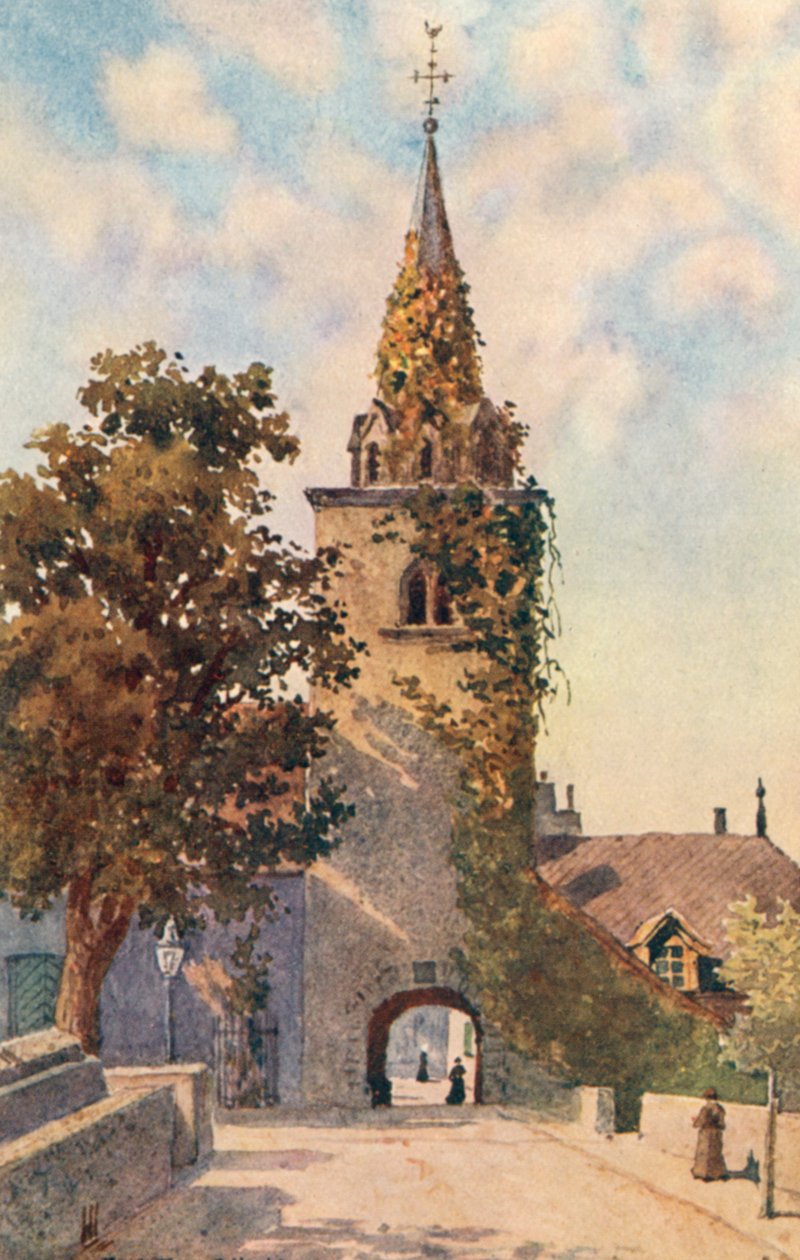 Die alte Kirche in La Tour de Peilz, JHL von J. Hardwicke Lewis