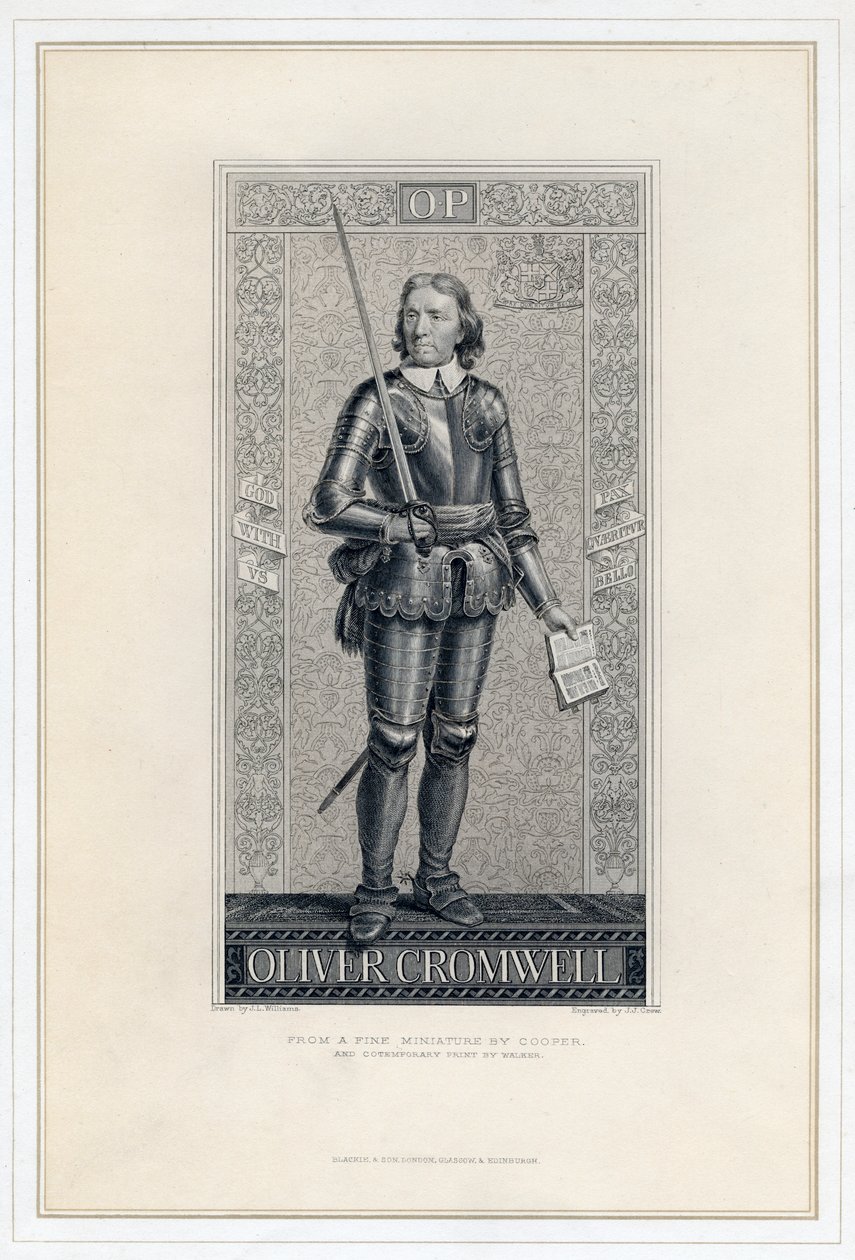 Oliver Cromwell, 1599-1658, 19. Jahrhundert von J. J. Crew