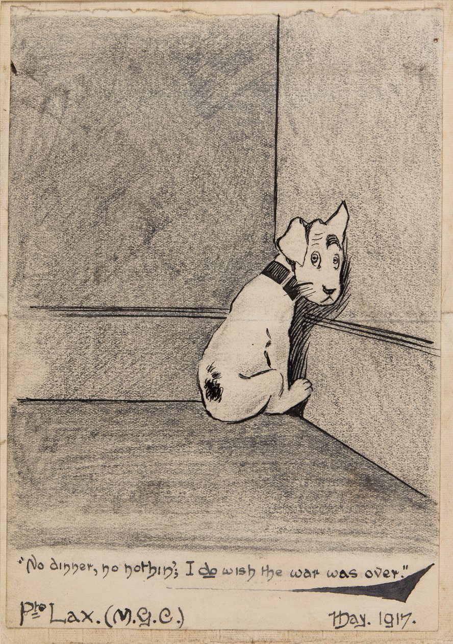 Kein Abendessen, nichts, ich wünschte, der Krieg wäre vorbei, 1917 von J. Lax