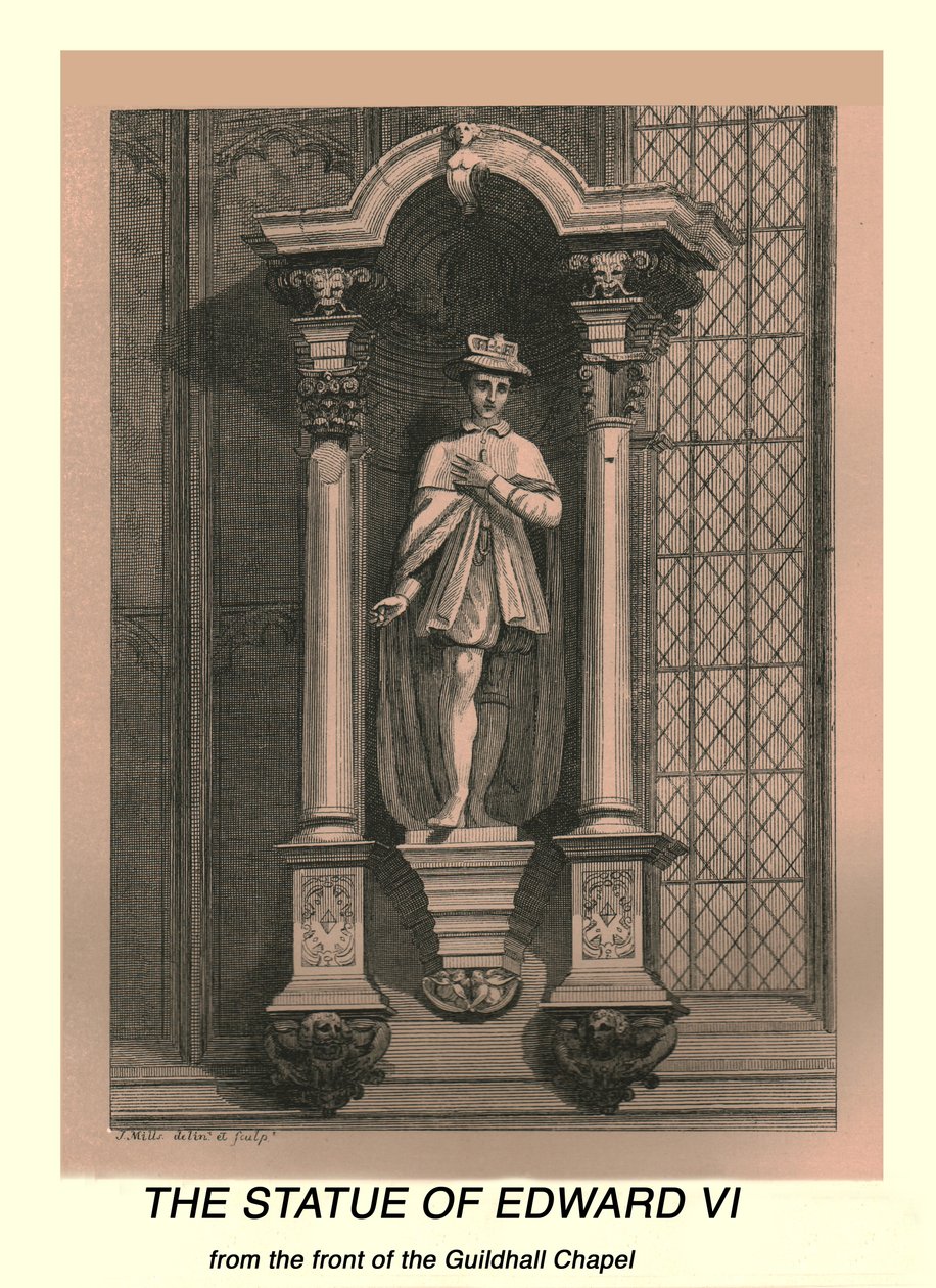 Die Statue von Edward VI von J Mills