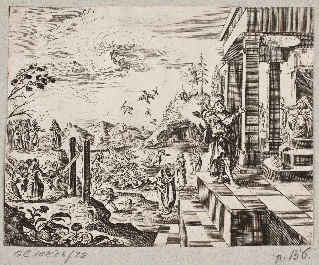 Illustration zu Adam Olearius, „Persianischer Rosenthal von einem Sinnreichen Poeten Schich Saadi“, Schleswig 1660 von J. Muller