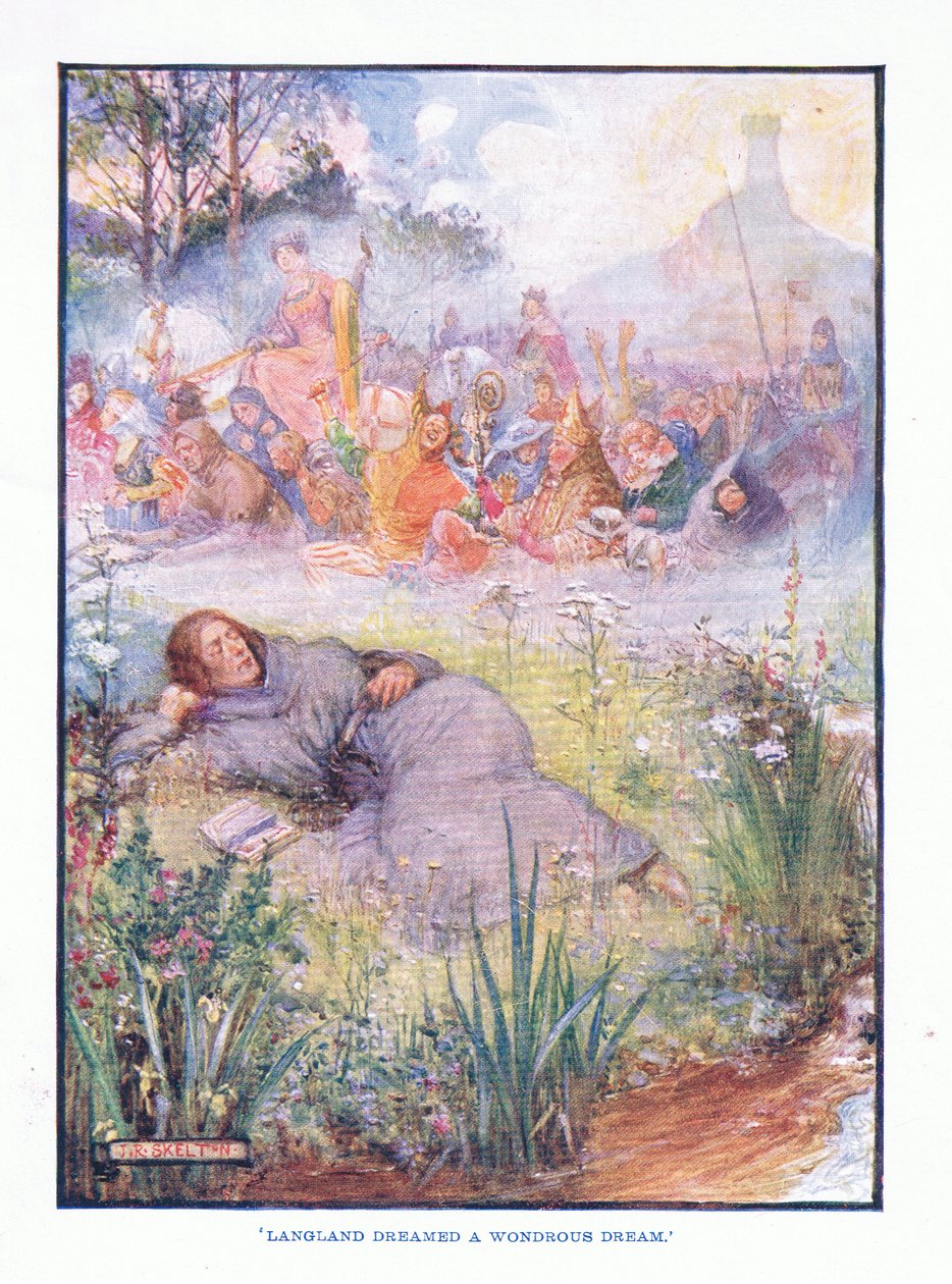 Langland träumte einen wunderbaren Traum, aus Englische Literatur, veröffentlicht von T C & EC Jack, ca. 1920 von J. R. Skelton